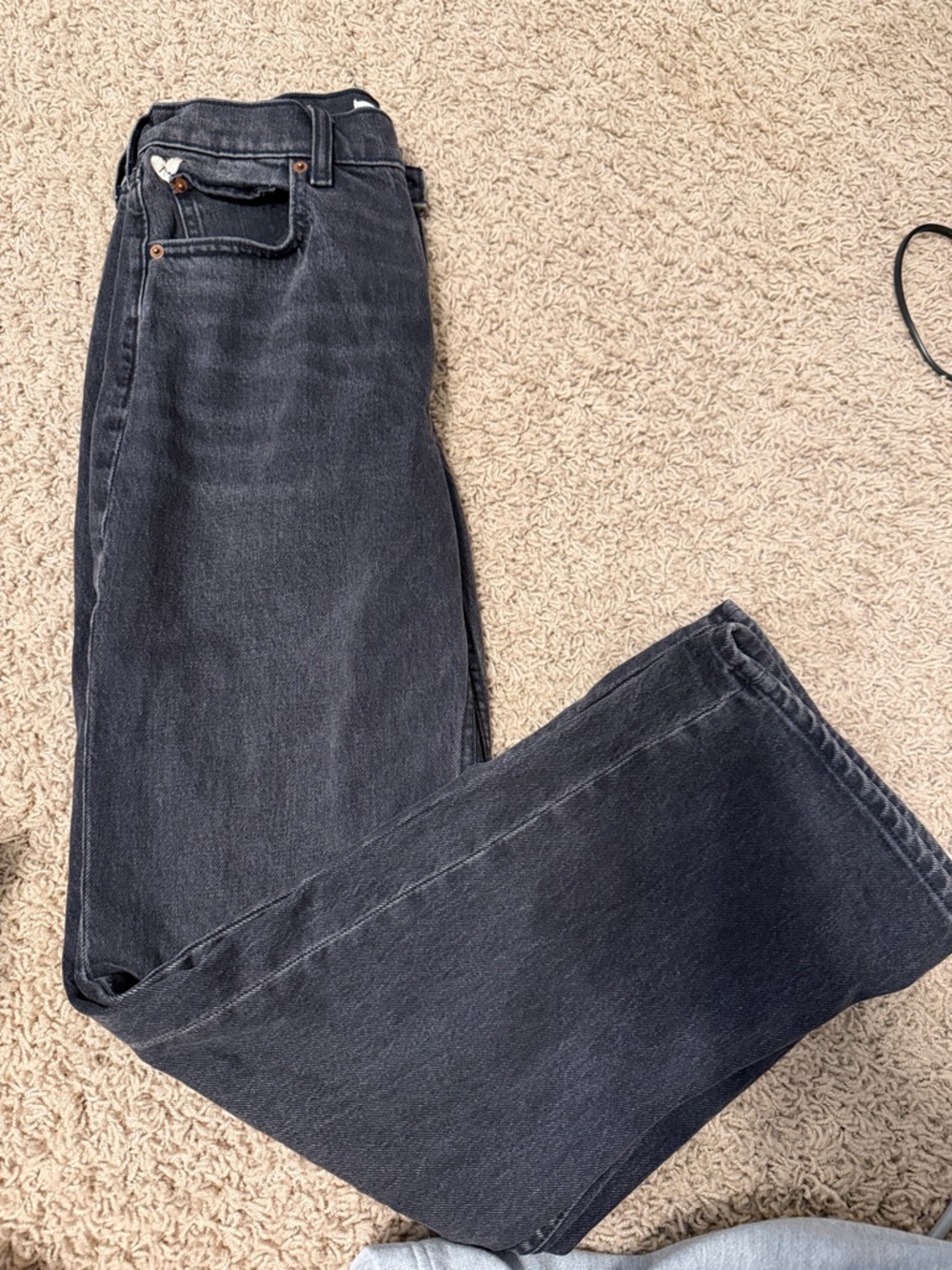 Abercrombie & Fitch Women's Straight-Leg Black Denim Jeans